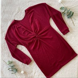 Twist Back Sweater Dress